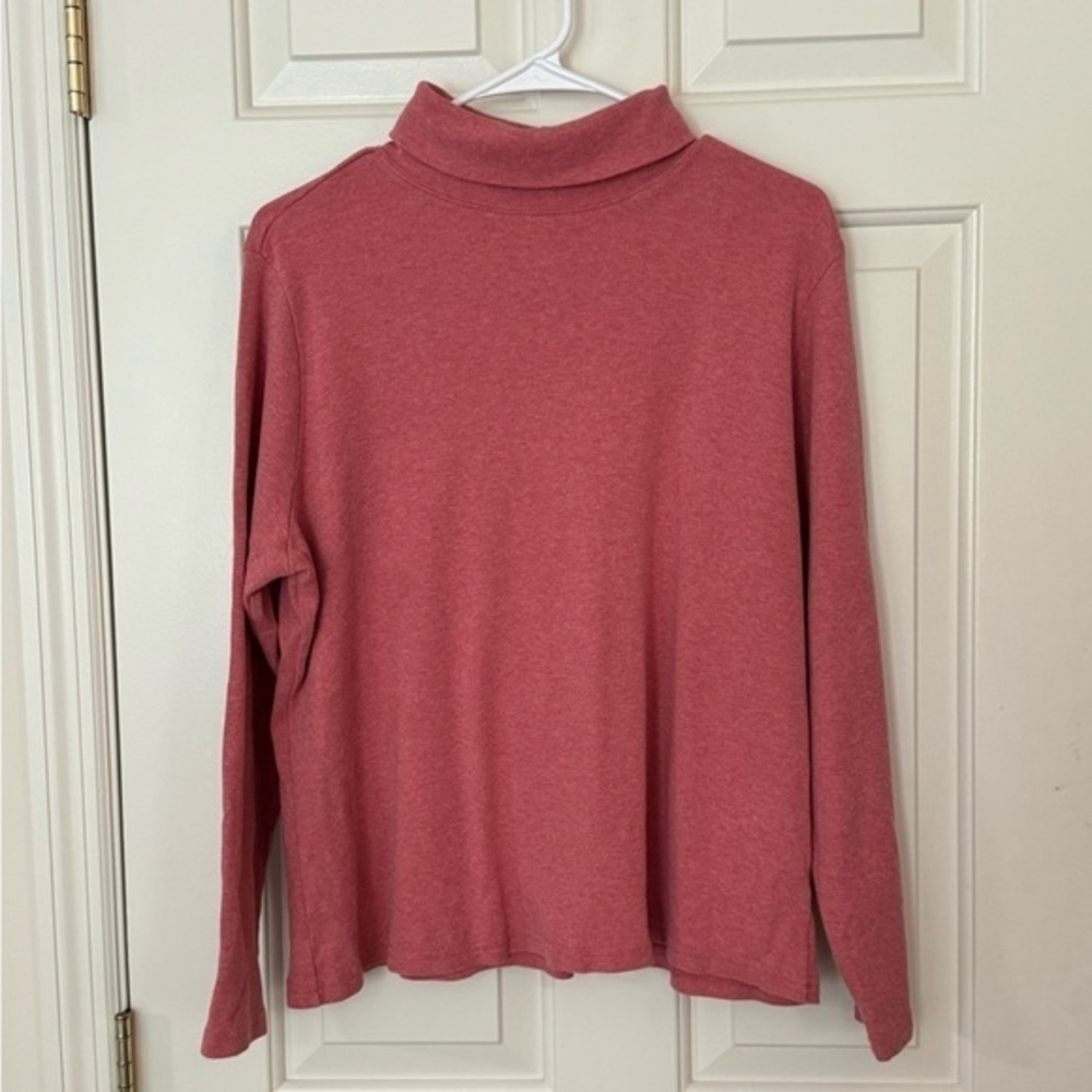 LL Bean, long sleeve turtleneck sweater top, 1 X